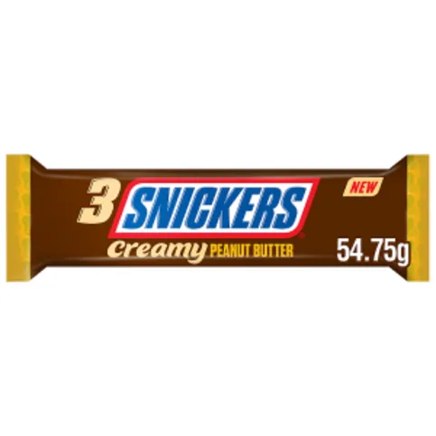 Snickers Creamy Peanut Nut Butter Chocolate Trio Bar 54.75g