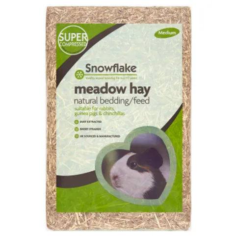 Snowflake Meadow Hay Natural Bedding/Feed Medium 1.5kg