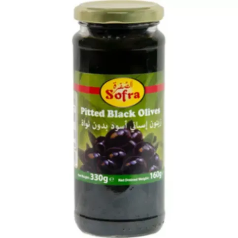 Sofra Pitted Black Olives 330g