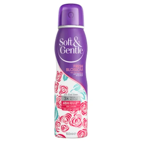 Soft & Gentle Fresh Blossom Wild Rose & Vanilla Anti-Perspirant Deodorant 150ml