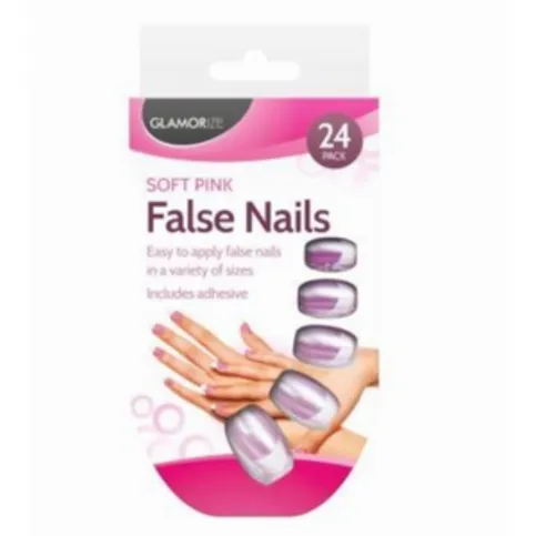 Soft Pink False Nails 24 Pack