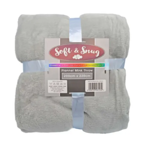 Soft & Snug Flannel Mink Throw