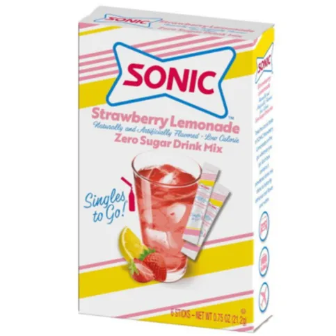 Sonic Strawberry Lemonade Drink Mix Zero Sugar Singles To Go Sachets 21.2g