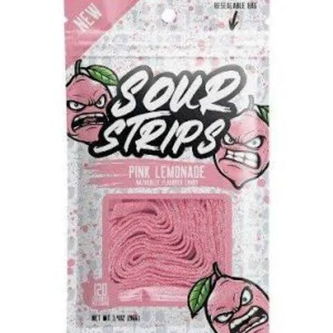 SOUR STRIPS PINK LEMONADE 96G