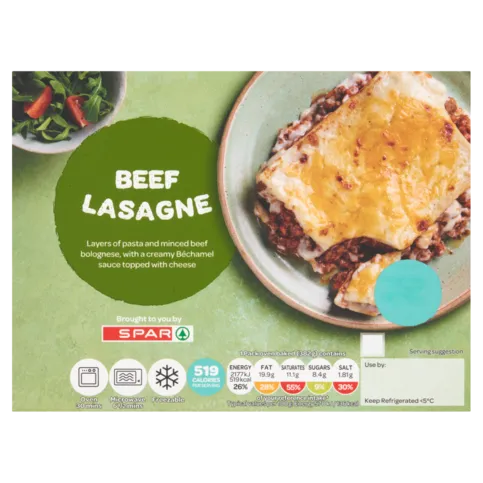 Spar Beef Lasagne 400g