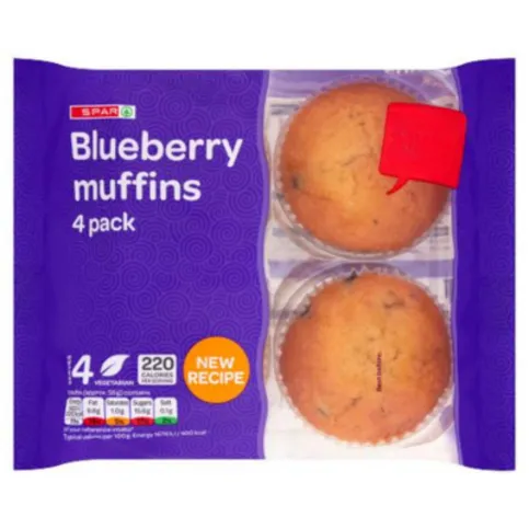 SPAR Blueberry Muffins 4 Pack