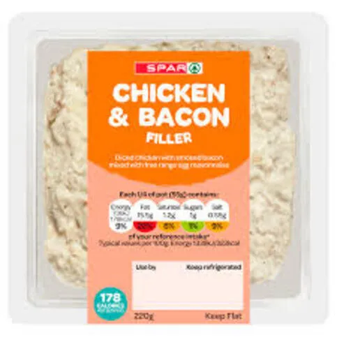 SPAR chicken bacon filler 220g
