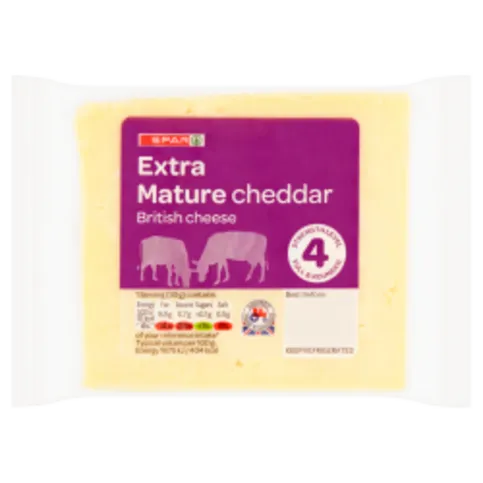 CHILLED: SPAR EXTRA MATURE WHITE CHEDDAR 200G