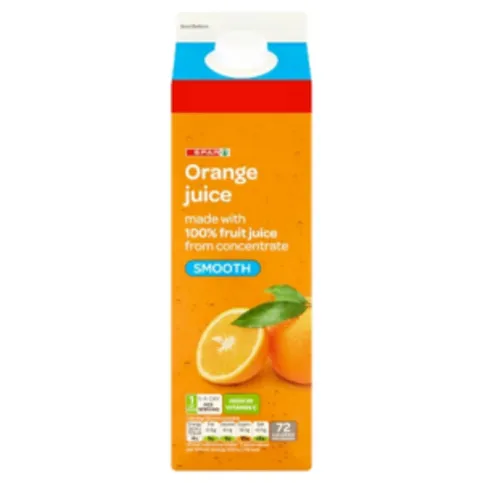 SPAR Pure Smooth Orange Juice from Concentrate 1ltr