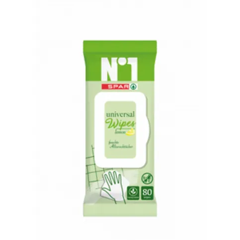 Spar N1 Universal Wipes Lemon 80 Pack