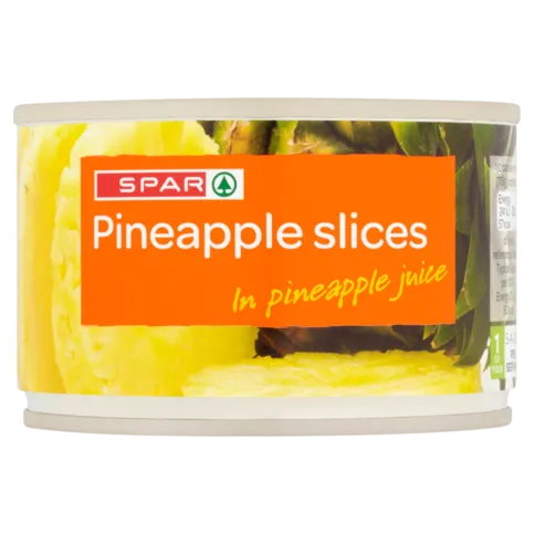 SPAR Pineapple Slices in Pineapple Juice Tin 227g