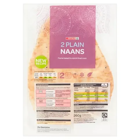 CHILLED: SPAR PLAIN NAANS 2PK