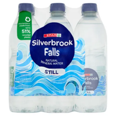 Spar Silverbrook Falls Still Natural Mineral Water 6 x 500ml