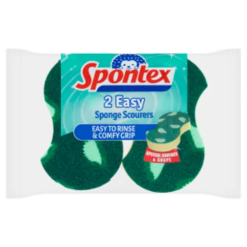 Spontex 2 Easy Sponge Scourers