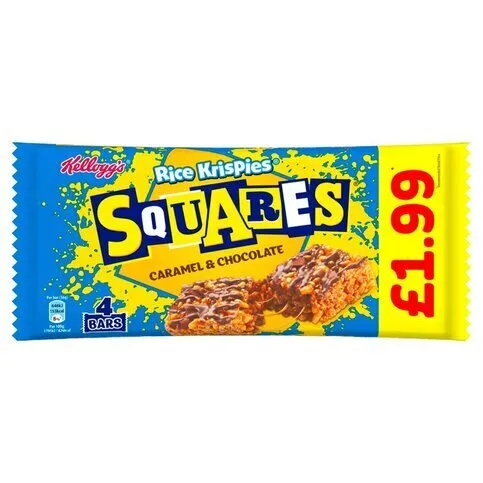 Kellogg's Rice Krispies Squares Caramel & Chocolate 4 x 36g