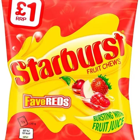 Starburst Fave Reds Bag 127g