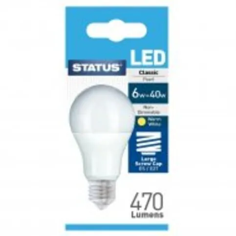 LED BC GLS 6w Status Warm White