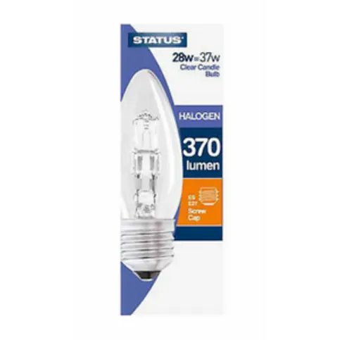 Status Halogen 28W Candle ES Clear