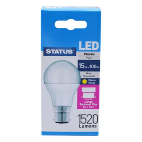 Status LED 100w Classic Bayonet Cap Light Bulb