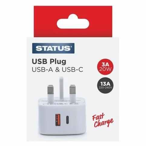 Status USB A & USB C Plug 