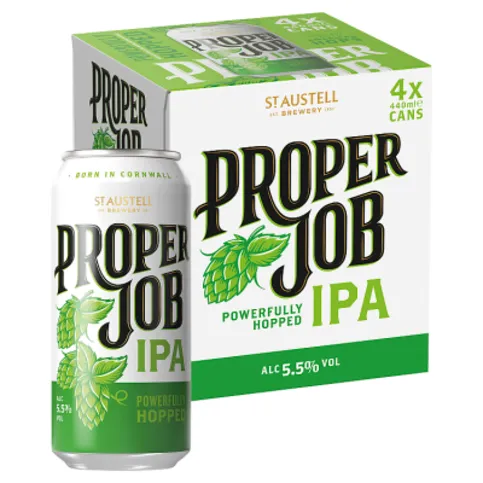 St Austell Proper Јоb Powerfully Hopped Cornish IPA 4 x 440ml