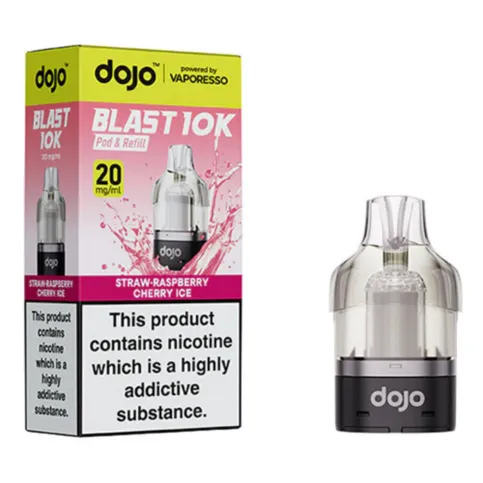 Dojo Blast 10k Prefilled Pod Kit Strawberry Raspberry Cherry