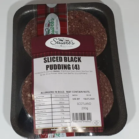 Stuarts Sliced Black Puddings