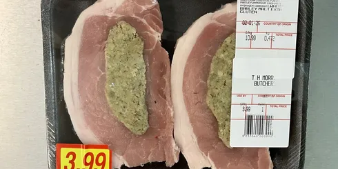 STUFFED BONELESS PORK LOIN