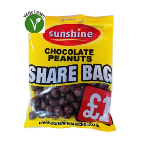Sunshine Snacks Chocolate Peanuts 120g