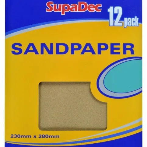 SupaDec General Purpose Sandpaper - 12 Pack