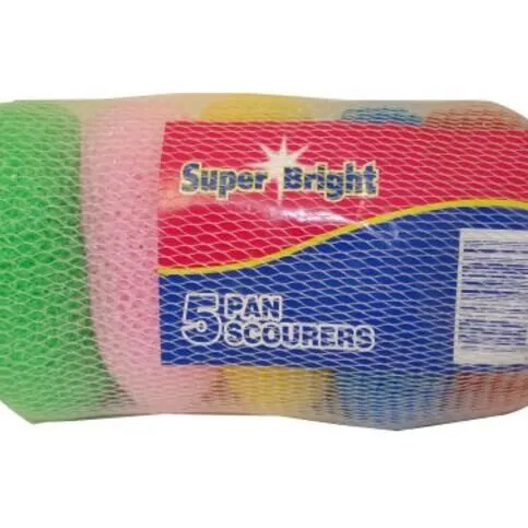 Super Bright Pan Scourers 5 Pack