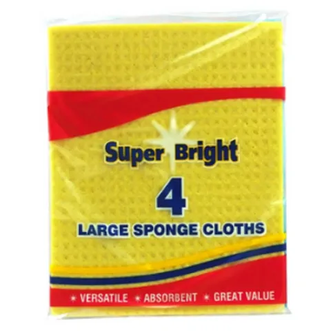Super Bright Sponge Cloths x 4