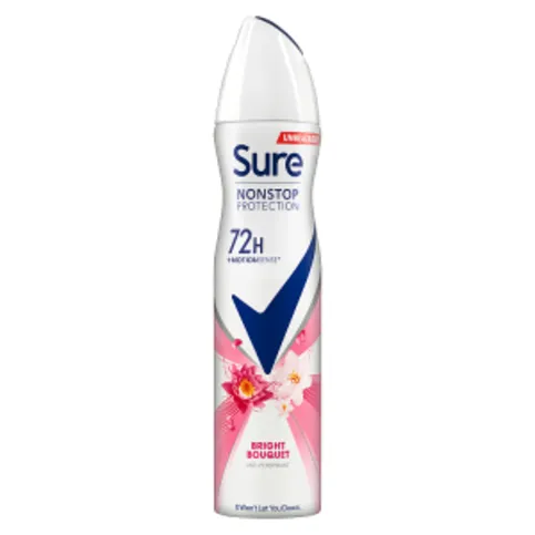 Sure Anti-perspirant Deodorant Aerosol Bright Bouquet Nonstop Protection 150ml
