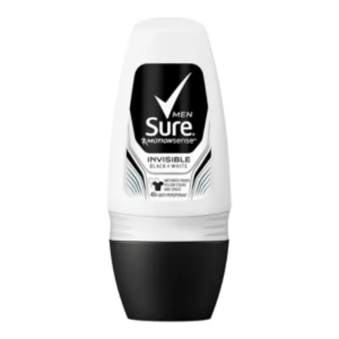 Sure Men 48hr Invisible Black & White Antiperspirant Deodorant Roll-On