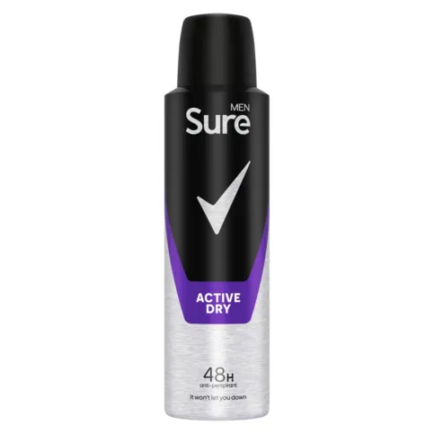 Sure Men Active Dry Aerosol Anti-perspirant Deodorant 150ml