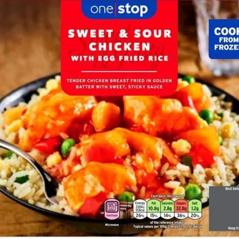 Sweet And Sour Chicken With Fried Rice 400g (FROZEN)