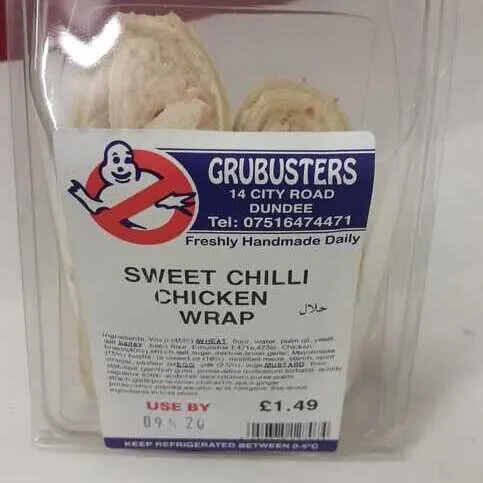 Sweet chilli chicken wrap 