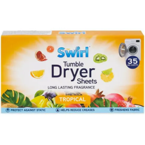 Swirl Tumble Dryer Sheets Tropical 35 Pack