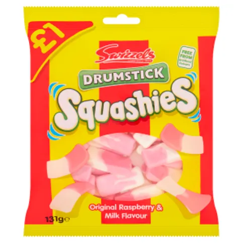 Swizzels Drumstick Squashies Original Raspberry & Milk Flavour
