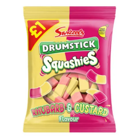 Swizzels Drumstick Squashies Rhubarb & Custard Flavour 131g