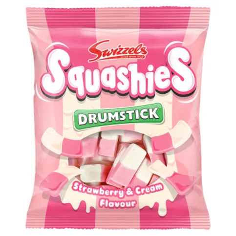 Swizzels Strawberry & Cream Flavour Squashies Drumstick 100g