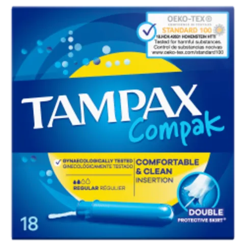 TAMPAX COMPAK REGULAR PM£3.49 18S