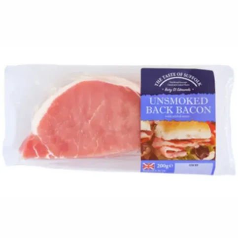 Taste Of Suffolk Unsmoked Back Bacon 200g