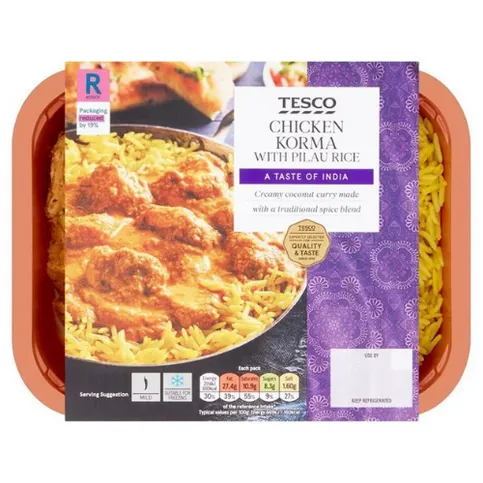 Tesco Chicken Korma With Pilau Rice 400g (403050)