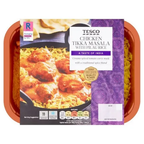 Tesco Chicken Tikka Masala With Pilau Rice 400g (403048)