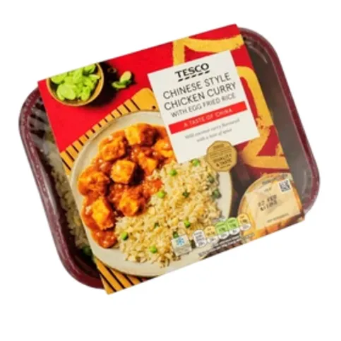 Tesco Chinese Style Chicken Curry With Egg Fried Rice 400g