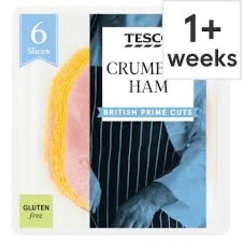 tesco crumbed ham 120g