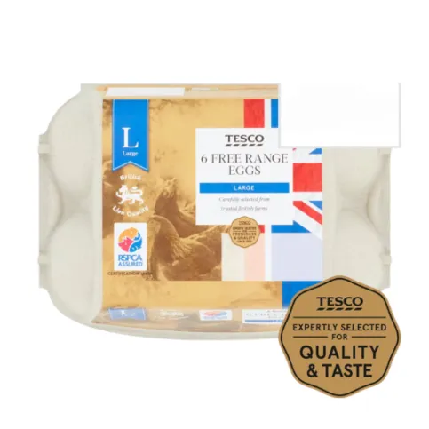 Tesco Free Range Eggs Large 6 Pack
