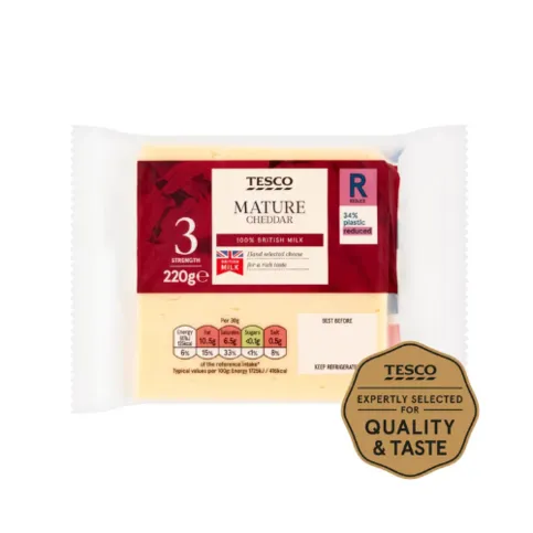 Tesco Mature Cheddar Cheese 220g