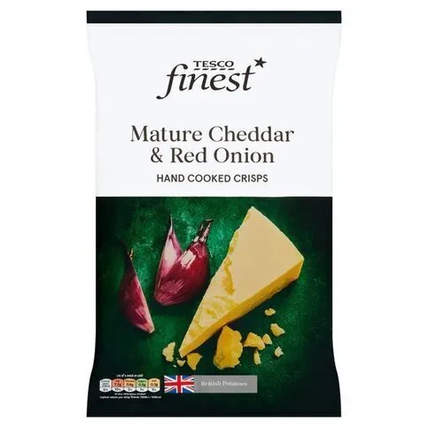 One Stop Mature Cheddar & Red Onion Flavour Hand Cooked Crisps 150g (399469)